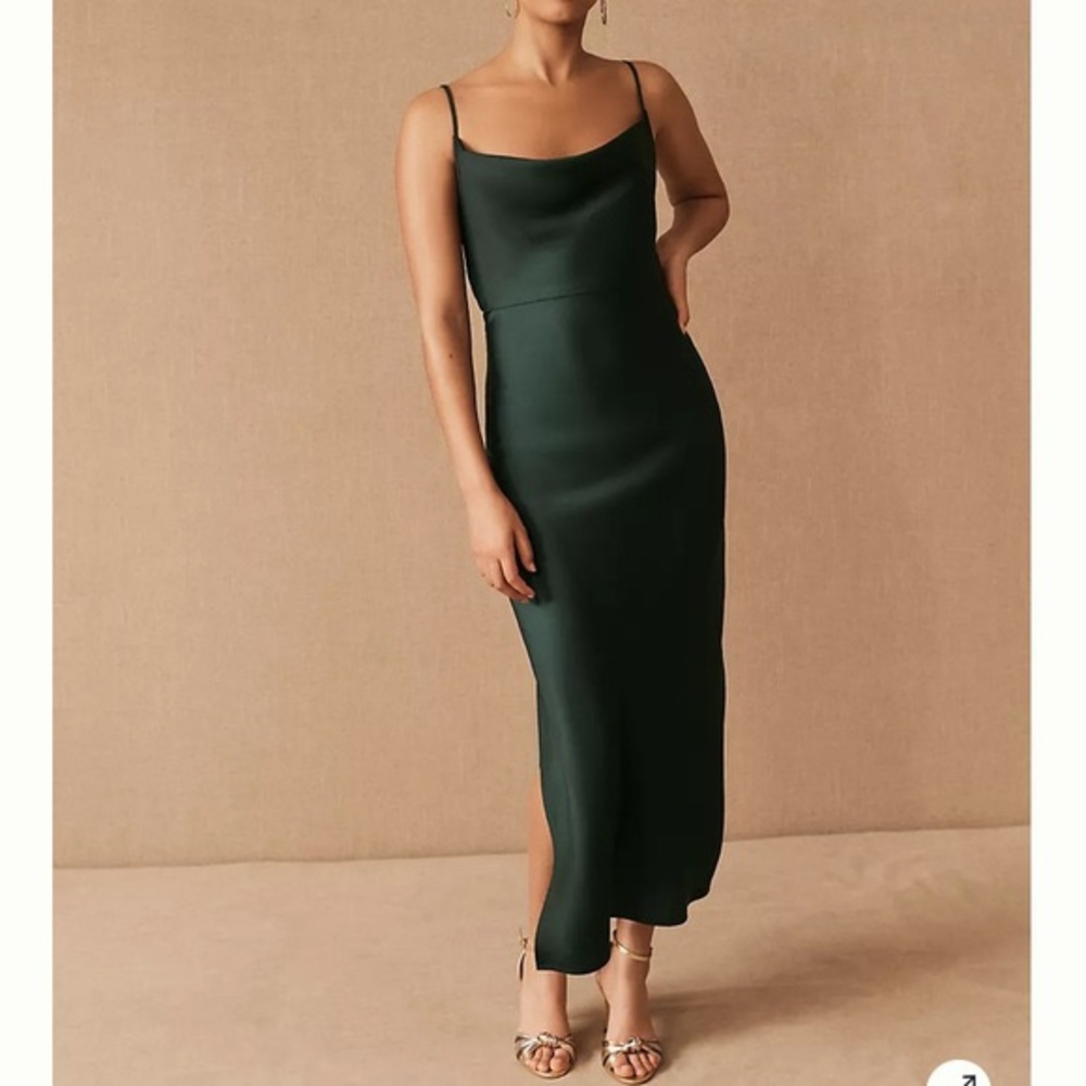 BHLDN Cali Dress in DARK Emerald size 12